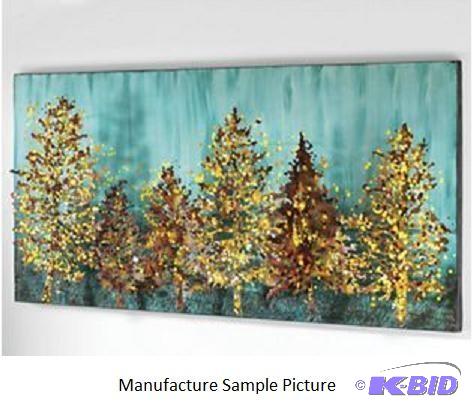 lot 4 image: Dimensional Forest Metal Art - Bring the sple...