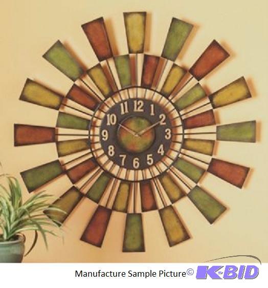 lot 45 image: Citrus Burst Wall Clock -&nbspLike the sun i...
