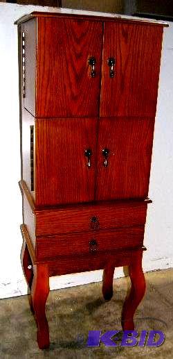 lot 52 image: Jewelry Armoire Exclusive - Oak Finish - Not ...