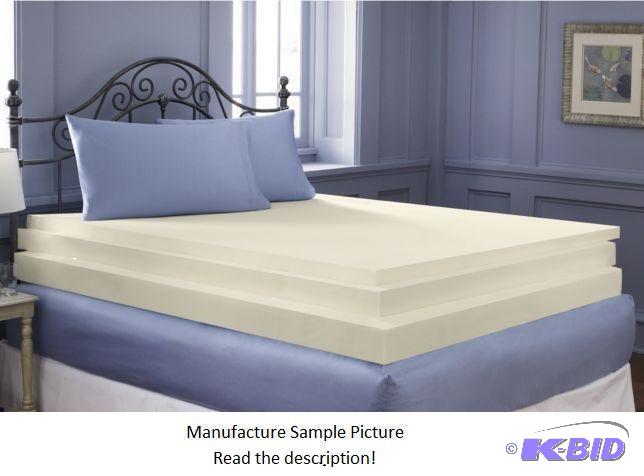 lot 56 image: Sleep Connections 3" Memory Foam Topper ...