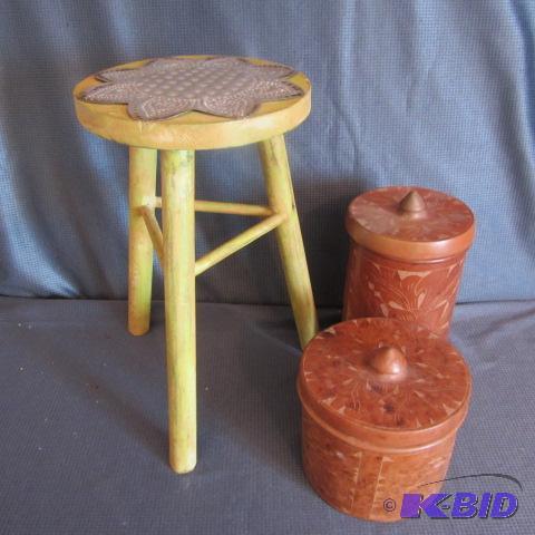 Wooden Stool, Stoneware