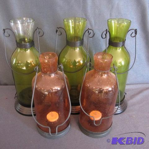 Lantern Bottle Votive Holders