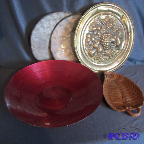 Console Bowl, Brass Wall Hangings