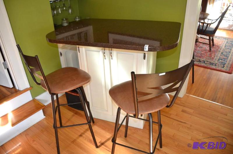 lot 1 image: Custom made kitchen island &nbspwith storag...