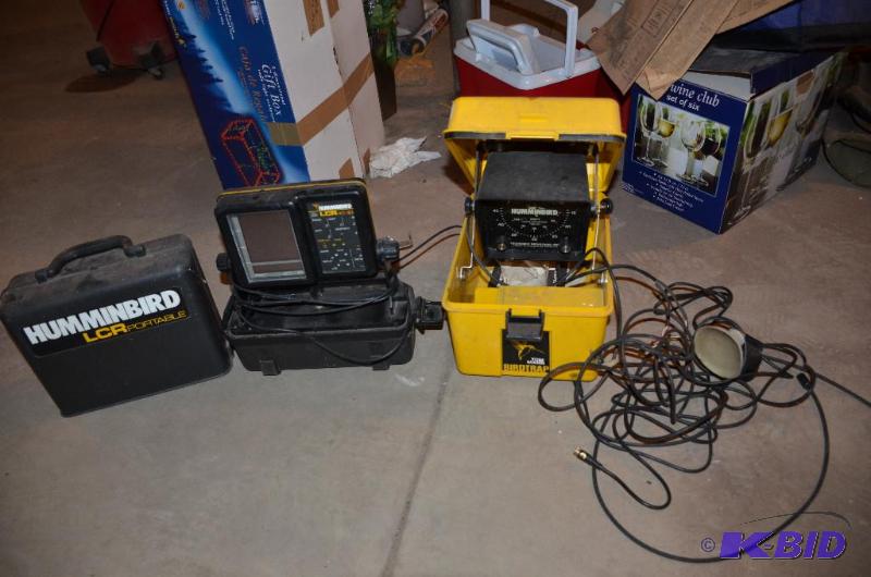 lot 101 image: two Humminbird Fish finders - Humming Bird LC...