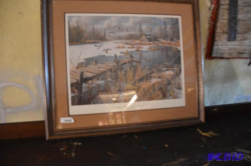 lot 102 image: Framed signed print Onamia&nbspLake Flowage ...