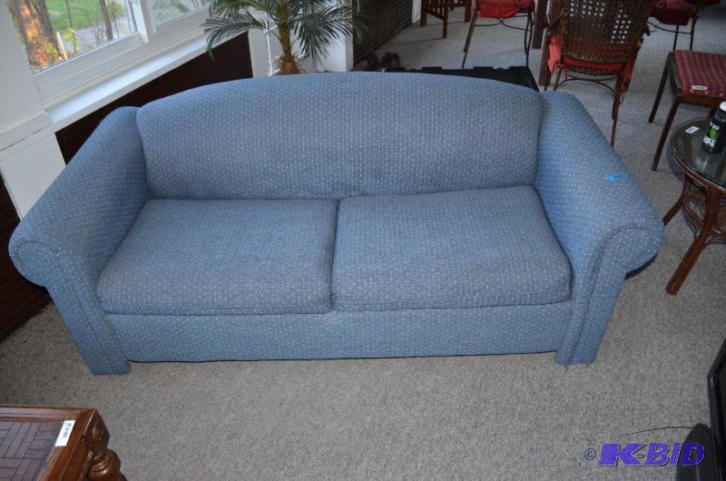 lot 103 image: Hideabed 2cushion couch 74 across x33 deep Br...