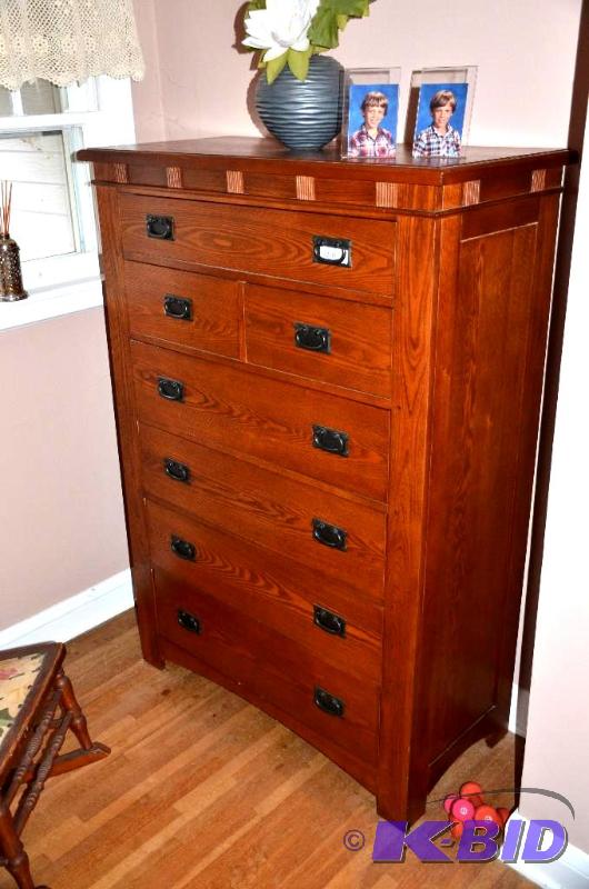 lot 10A image: Vintage dresser 38wx19 deep 58" tall. s...