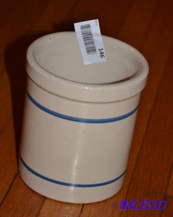 lot 146 image: Antique vintage butter crock stone ware, no c...