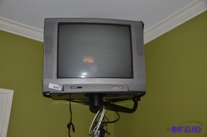 lot 160 image: Toshiba wall mout TV, tv & mount...