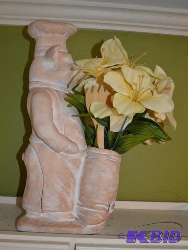 lot 165 image: Kitchen Ceramic Chef pig 21" tall...