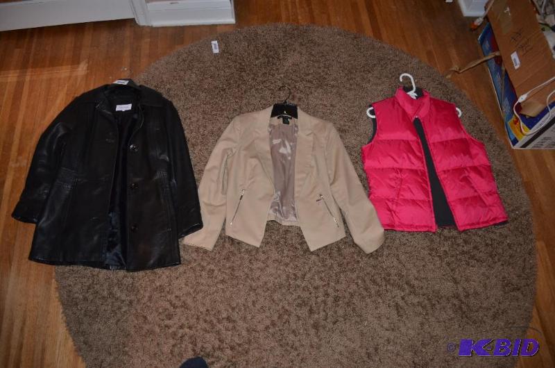 lot 170 image: Calvin Klein leather coat size XS Grace Eleme...