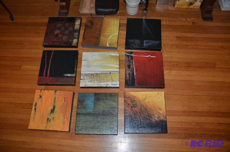 lot 181 image: 9 oil paintings 12x12" . a series by the...