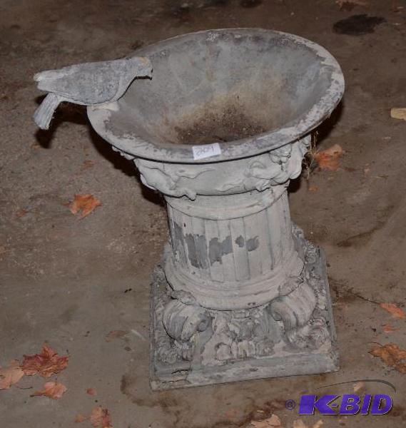 lot 209 image: Bird bath 17" tall...