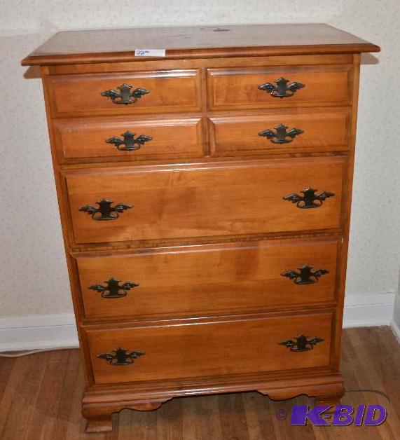 lot 22A image: Vintage wood armoire with doors 41wx22deepx66...