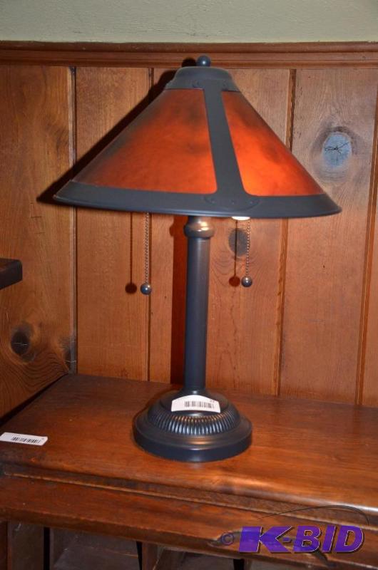 lot 27 image: Rustic desk lamp 20" tall...