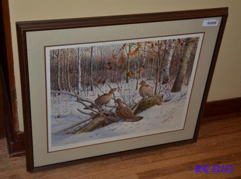 lot 28 image: Wild Wings Winter Morning Framed print limite...