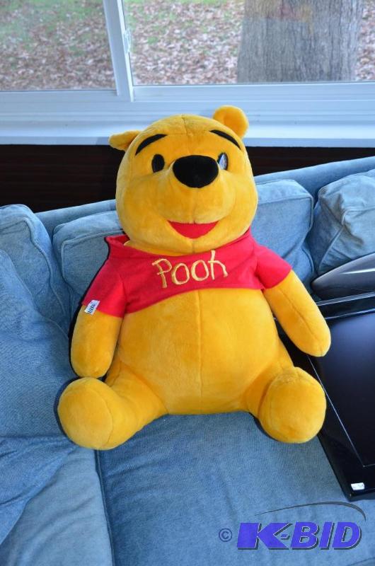 lot 56 image: Winnie the pooh stuffed animal 2ftx2ft...