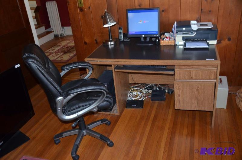 lot 66 image: Computer Desk 24x53", with chair, bring ...