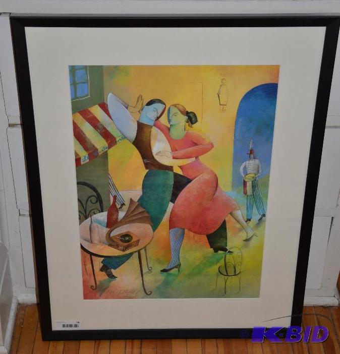 lot 78 image: Framed art 26x34 by Aponeel...