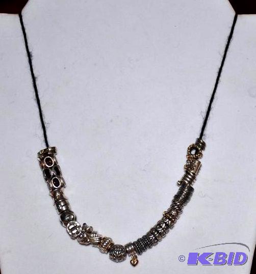 lot 30A image: Large PANDORA collection 14k gold and Sterlin...