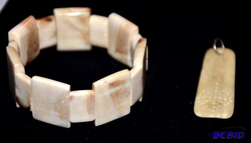 lot 44 image: Expandable bone bracelet, Sivertsens, Grand...