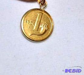 lot 45 image: 1954 Italian Gold Coin...