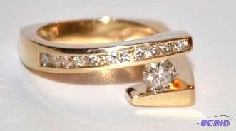 lot 7 image: 14k Gold Diamond ring with stunning diamond. ...
