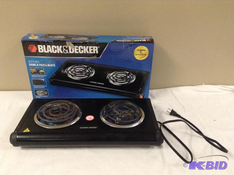 lot 35 image: Black & Decker Double Burner