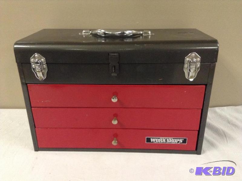 lot 62 image: Work Shops 3 Drawer Tool Chest