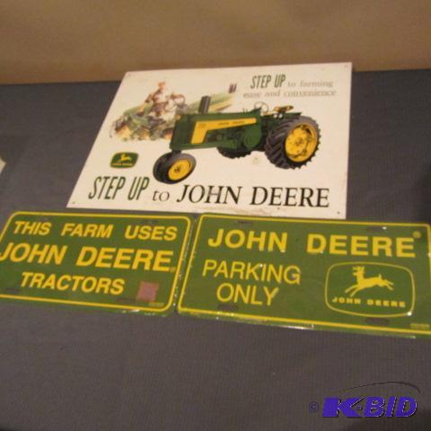 lot 11 image: John Deere Signs & License Plates