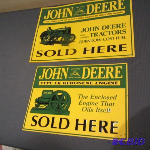 lot 12 image: John Deere Tractor Signs