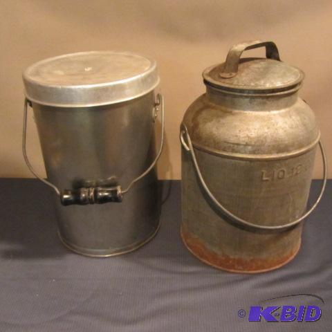 lot 9 image: Vintage Milk & Ice Cream Pails
