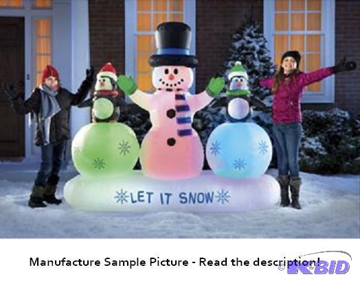 lot 43 image: Light Up Snowman Inflatable - &quotLet It Sn...