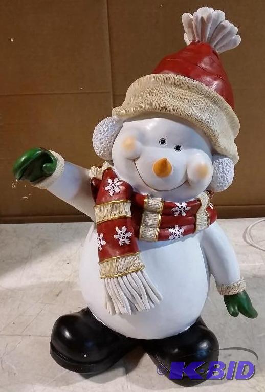 lot 65 image: Snowman Figurine - 20" -&nbspThis jolly...