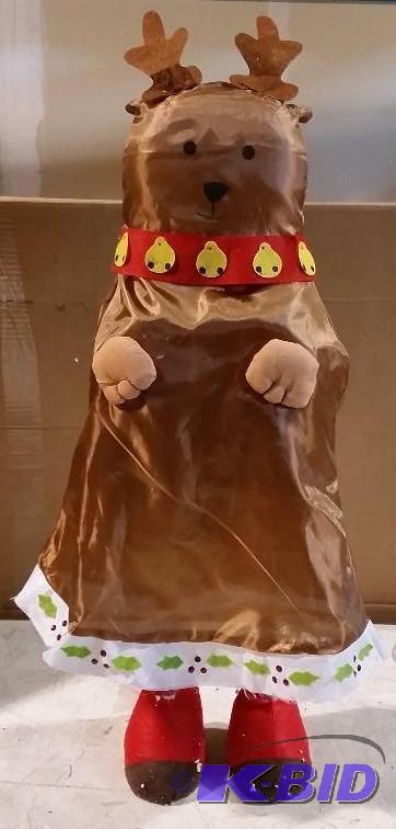 lot 67 image: Christmas Standing Bear - Bear dressed as a r...