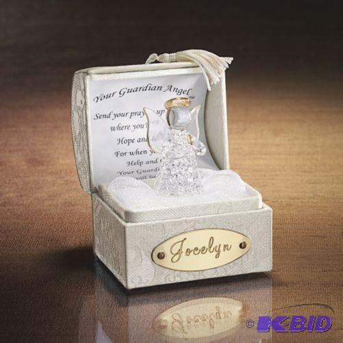 lot 73 image: Hand Made Personalized Glass Angel - A gift w...