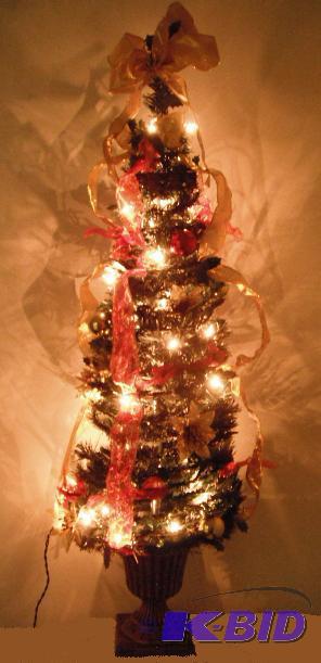 lot 84 image: Lighted Collapsible Christmas Tree -&nbspBro...