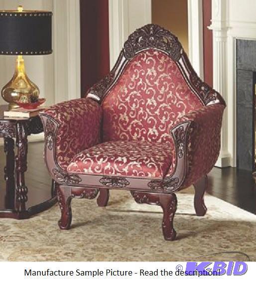 Red Florencia Chair Exclusive - With ornately...