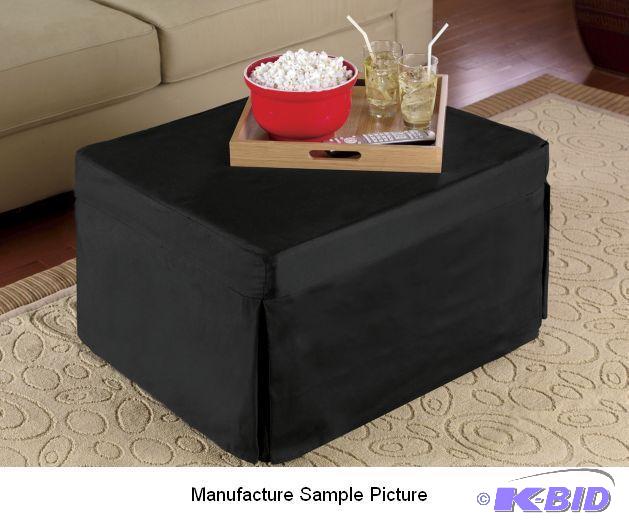 Folding Ottoman with Black Cover - Transforms...
