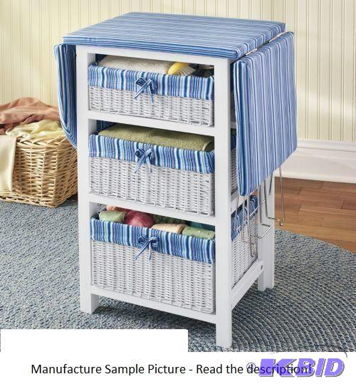 Blue and White Striped Woven Ironing Board Ca...