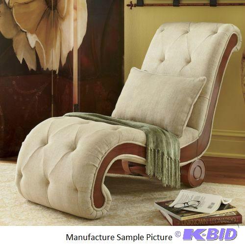 Versailles Linen Chaise Exclusive - Thick cus...