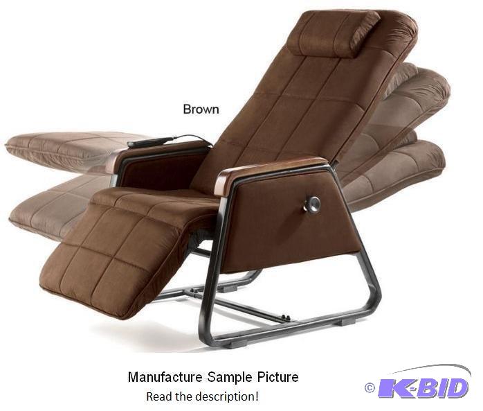 Brown Microfiber Zero Gravity Massage Chair w...