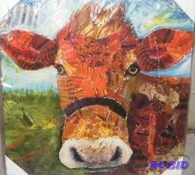 lot 19 image: Urban Homestead Cow Wall Art -&nbspDesigned ...