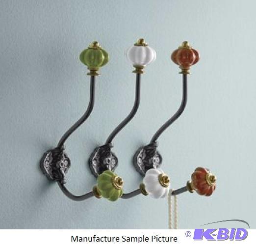 lot 22 image: Set of 3 Bath Hooks -&nbspAdd some class to ...