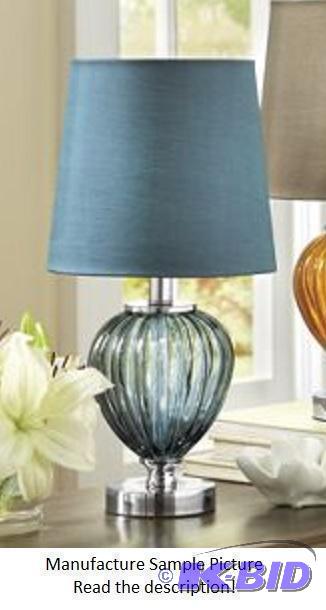 lot 64 image: Glasgow Table Lamp - Blue - Makes a pretty an...
