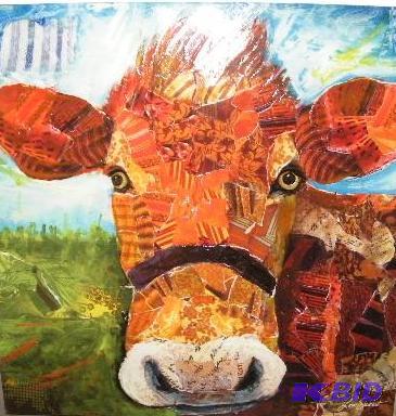 lot 66 image: Urban Homestead Cow Wall Art - Designed by ar...