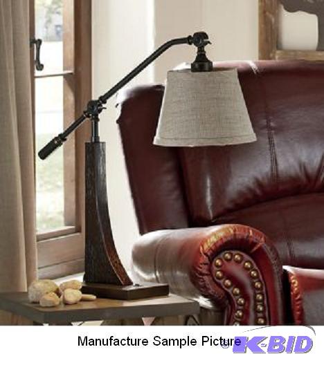 lot 68 image: Dark Bronze Task Lamp -&nbspAdjustable arm h...
