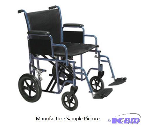 lot 7 image: Drive Bariatric Transport Chair - Blue - Mode...