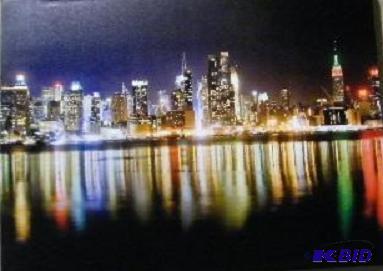 lot 75 image: Lit Canvas&nbspCityscape - New&nbspIn BoxW...